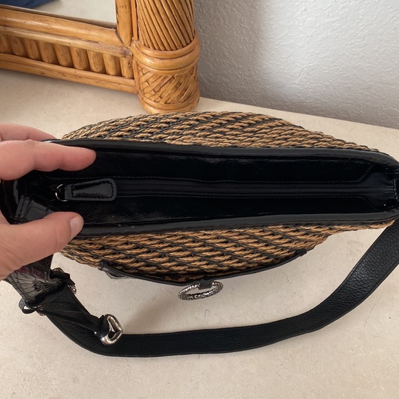 Brighton woven rattan & leather bag preloved & excellent condition - Picture 3 of 10